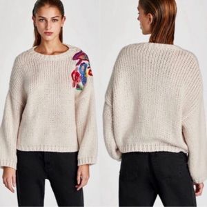 Zara floral sweater
